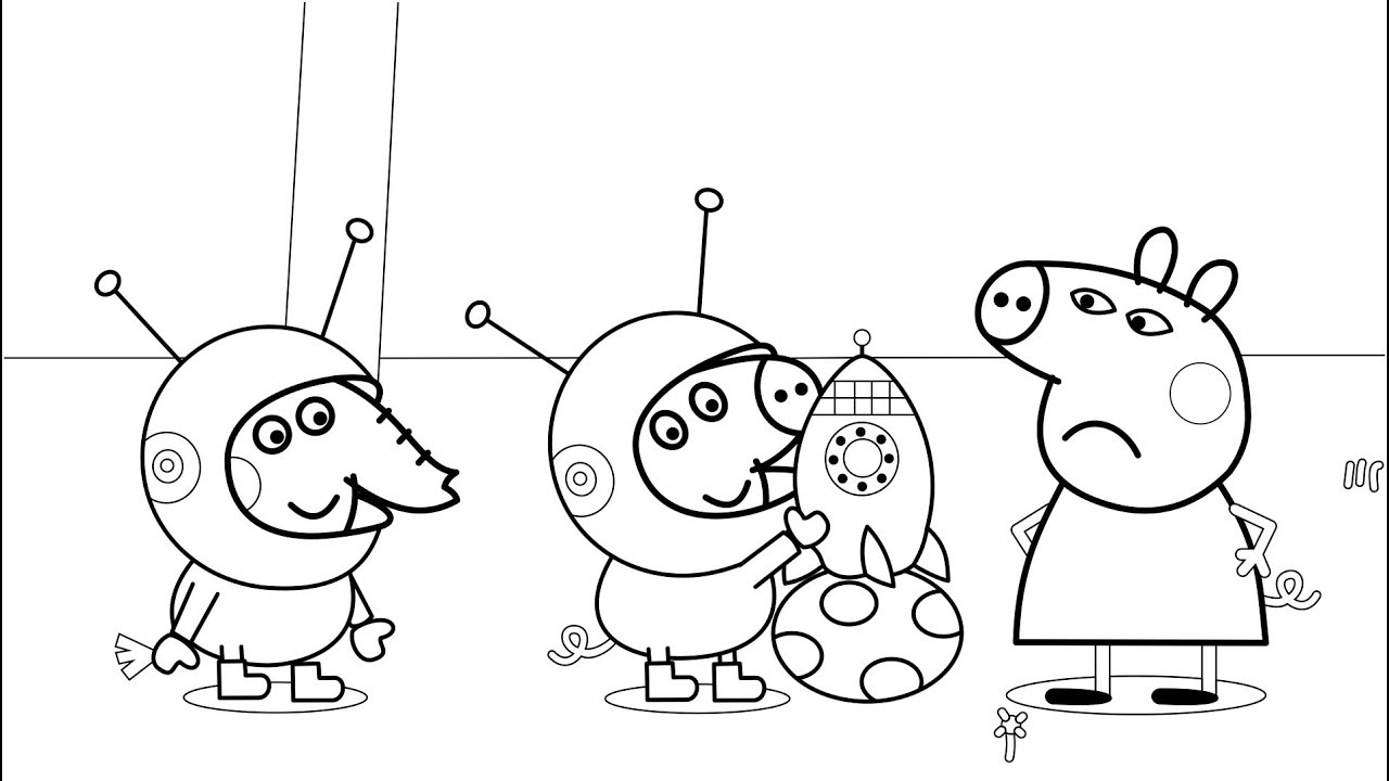 peppa pig christmas coloring pages