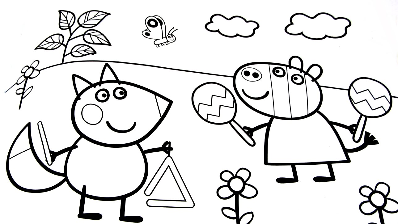 peppa pig free coloring pages