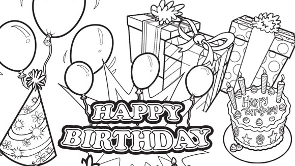 personalized happy birthday coloring pages
