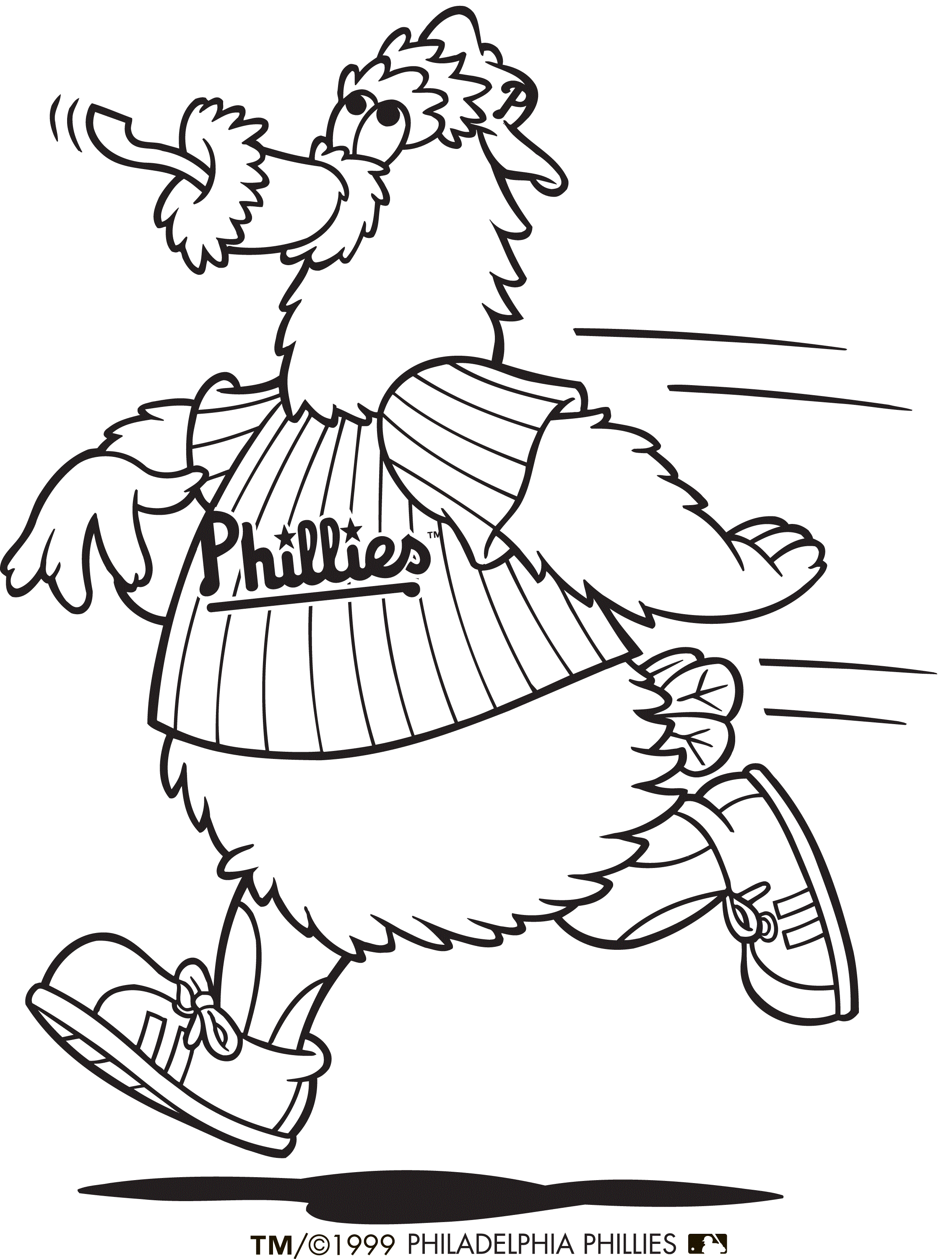 philadelphia phillies mascot coloring pages