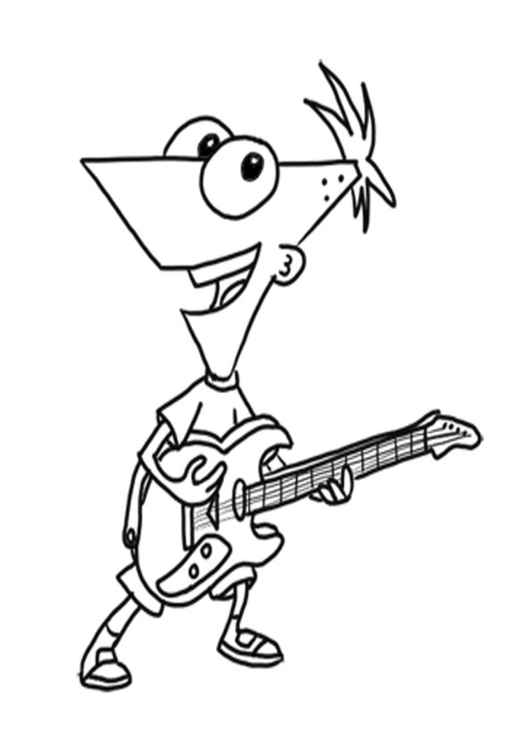 coloring pages of phineas and ferb for printing
