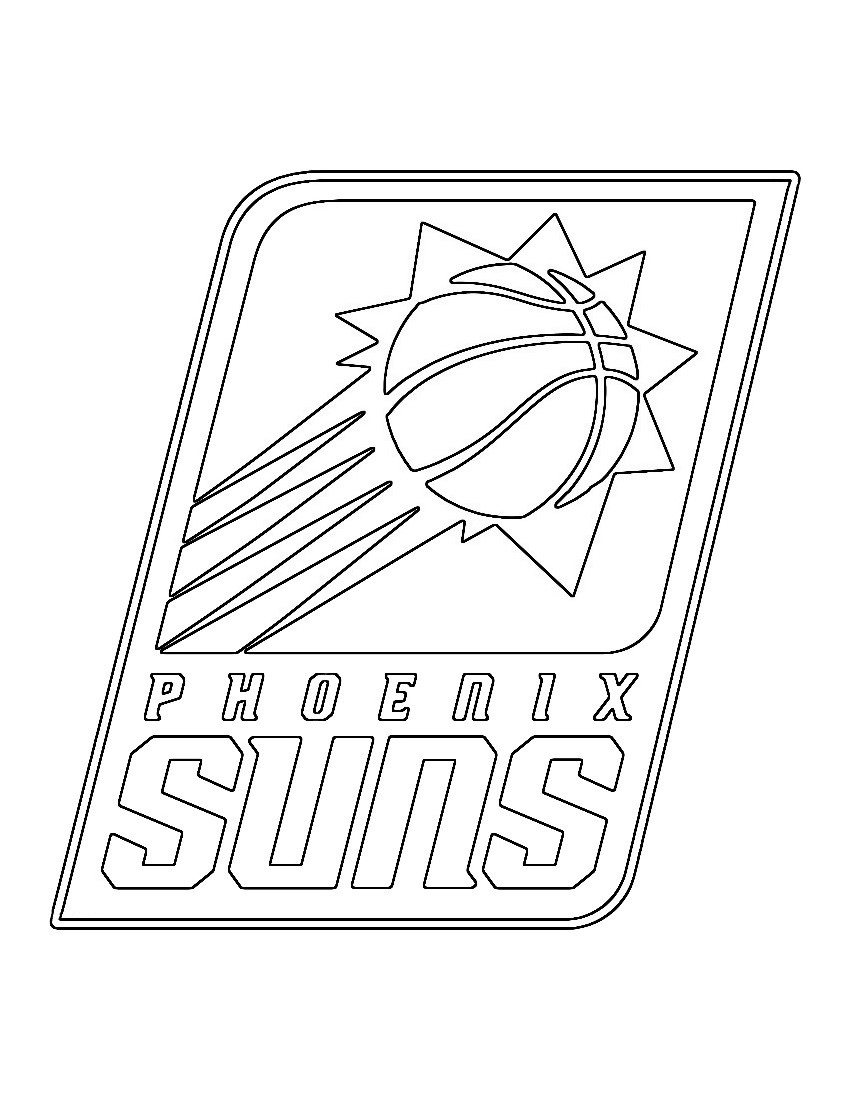 nba phoenix suns logo coloring page