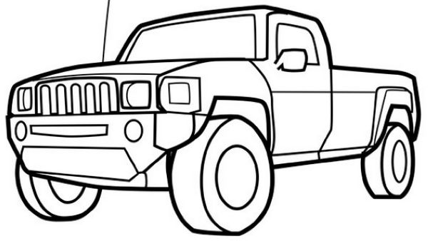 pick up truck coloring printable page