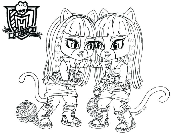 monster high coloring pages toralei stripe anime