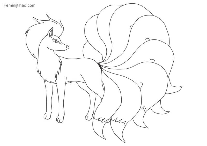 pictures of pokemon vulpix coloring pages