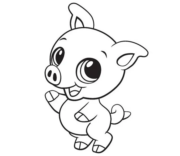 baby pig coloring pages