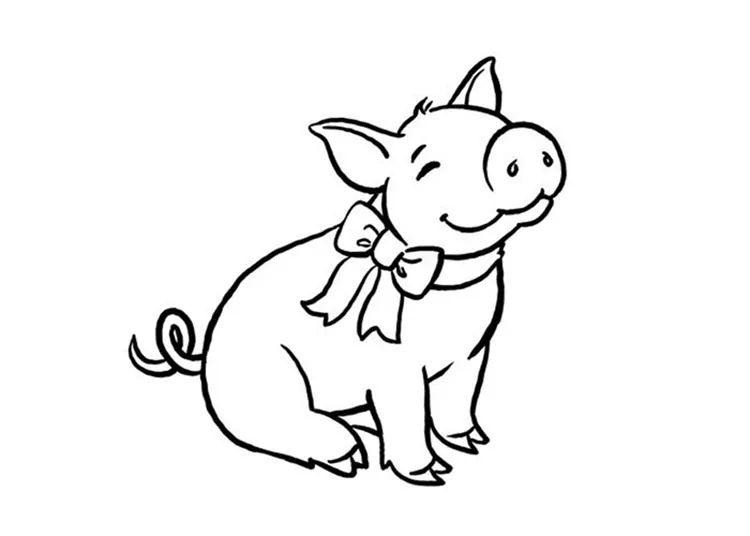 cartoon pig coloring pages