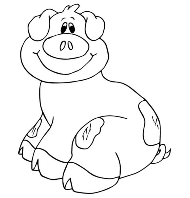 cute baby pig coloring pages
