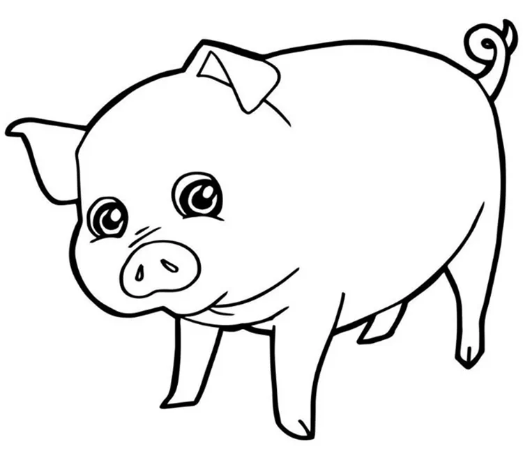 kawaii pig coloring pages