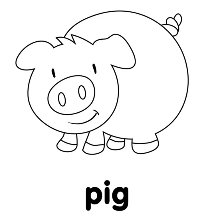 pig coloring pages for toddlers