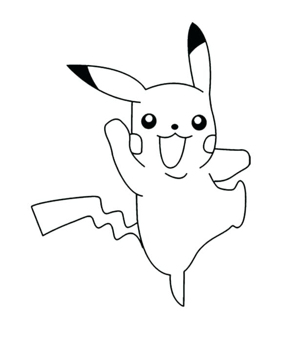 Simple Pikachu Coloring Pages PDF Ideas For Children - Coloringfolder.com