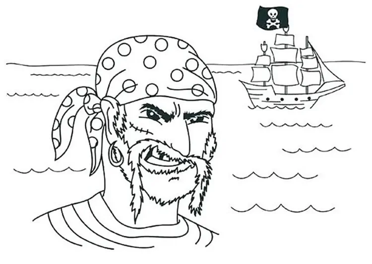 jake the pirate coloring pages