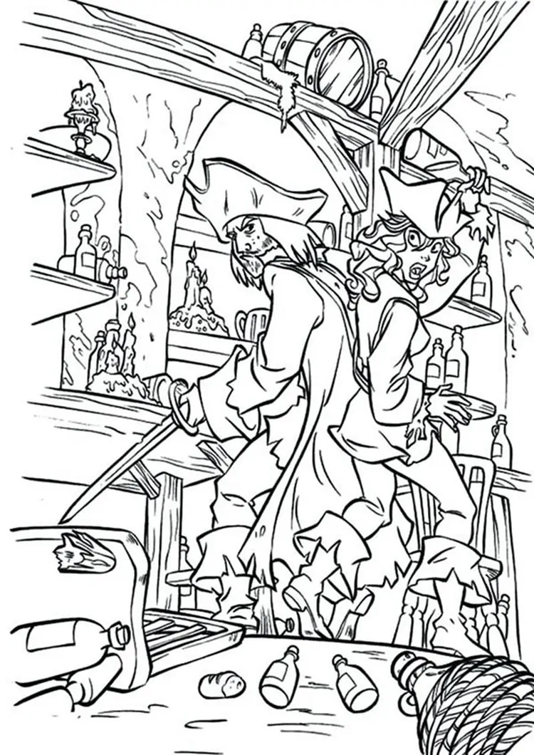 adult pirate coloring page