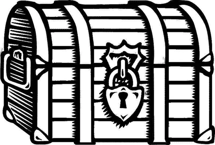 pirate treasure chest coloring page