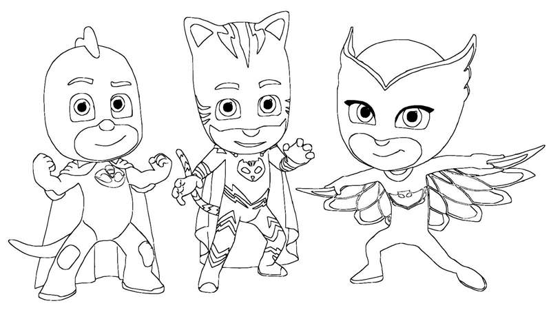 pj masks coloring pages for free