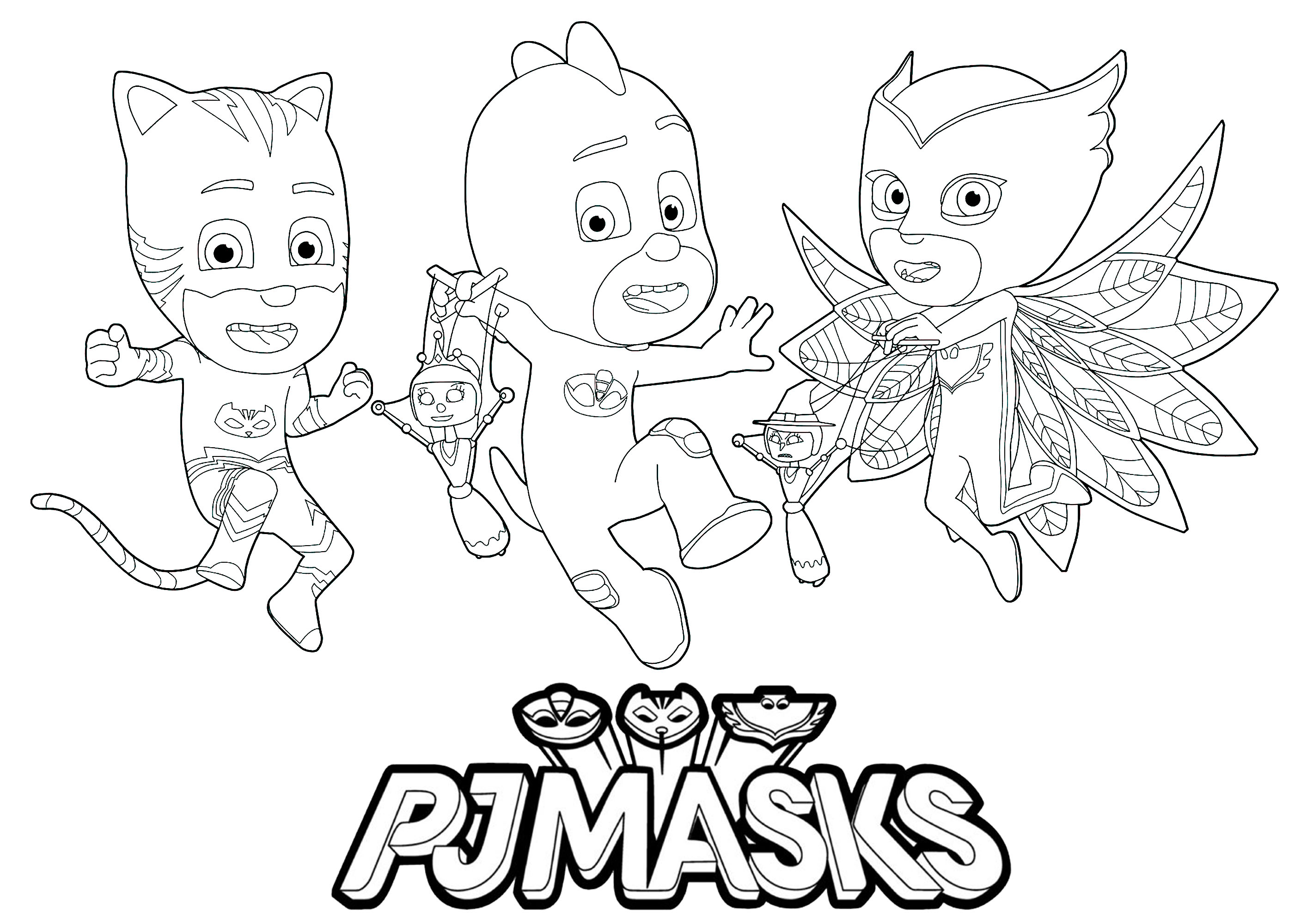 pj masks coloring pages free