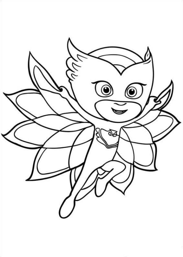 pj masks coloring pages owlette