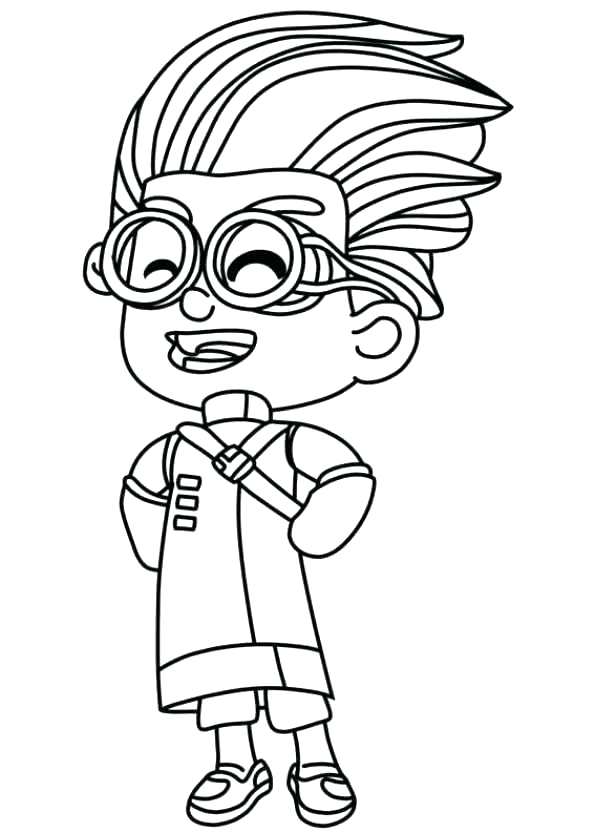 pj masks coloring pages romeo