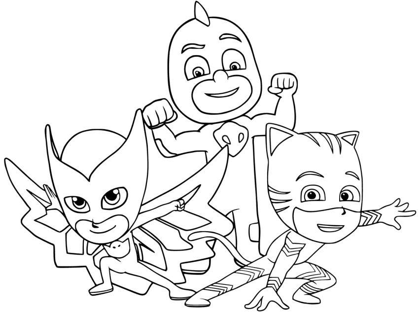 PJ Masks Coloring Pages PDF Idea - Coloringfolder.com