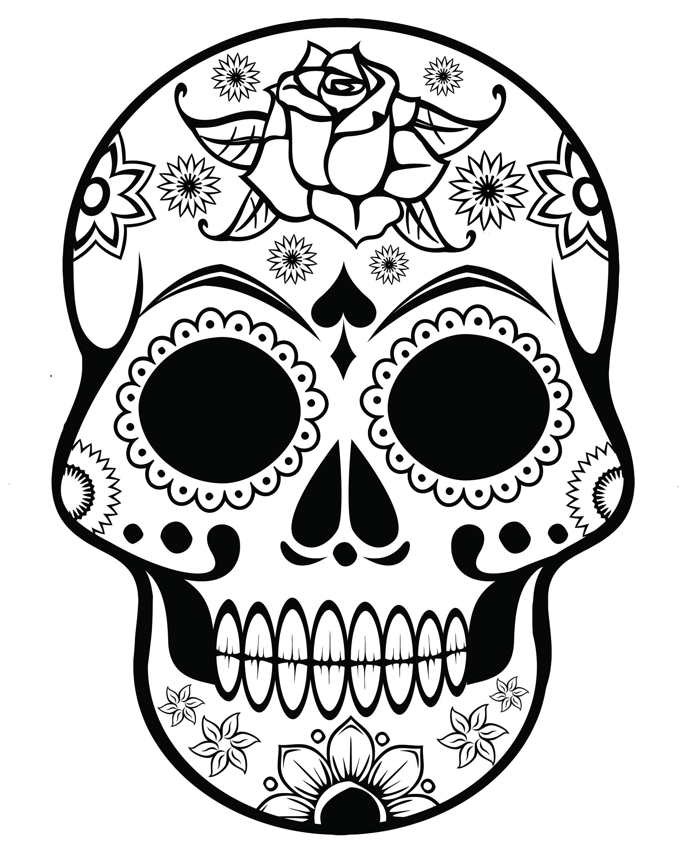 plain skull coloring pages