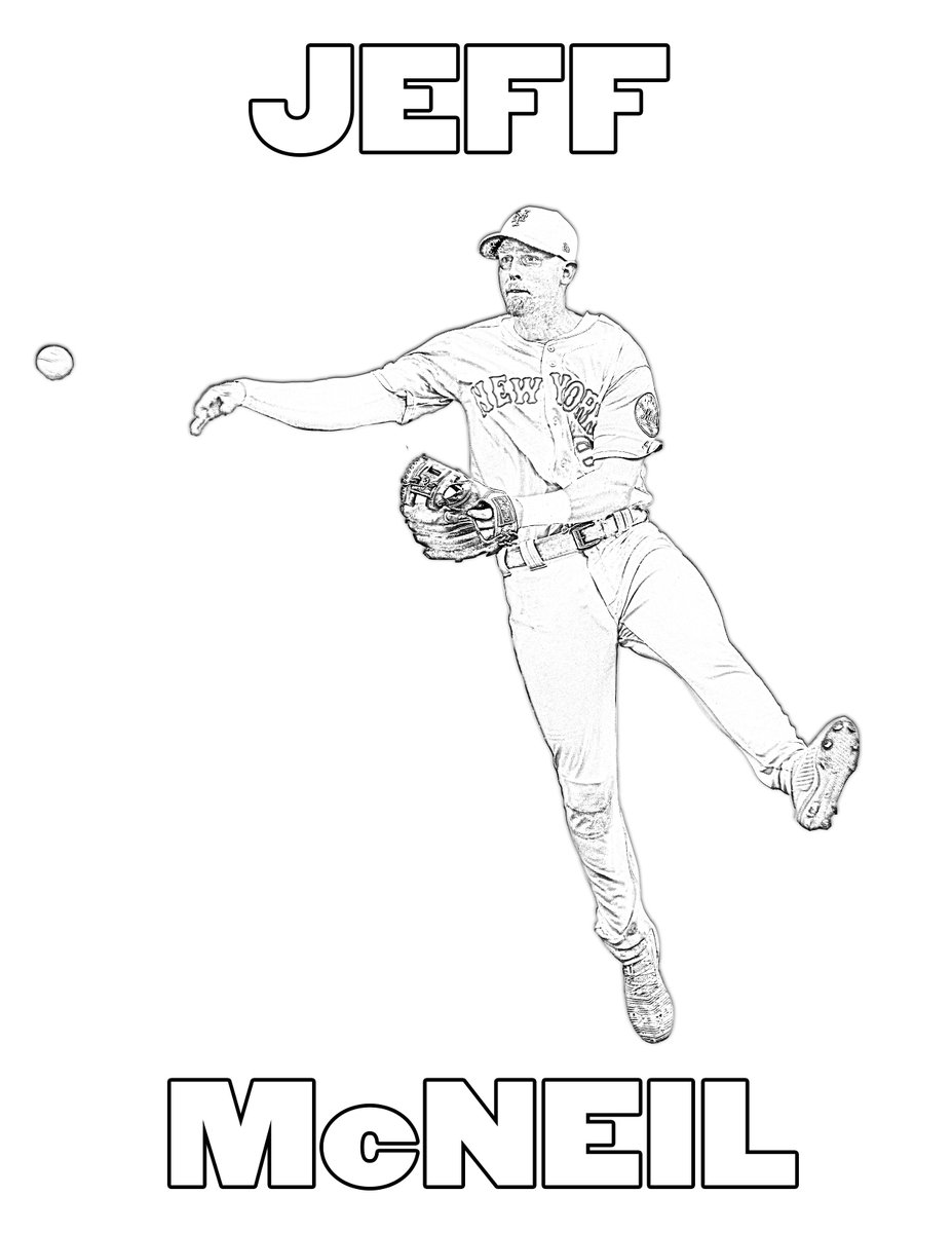 player new york mets coloring pages