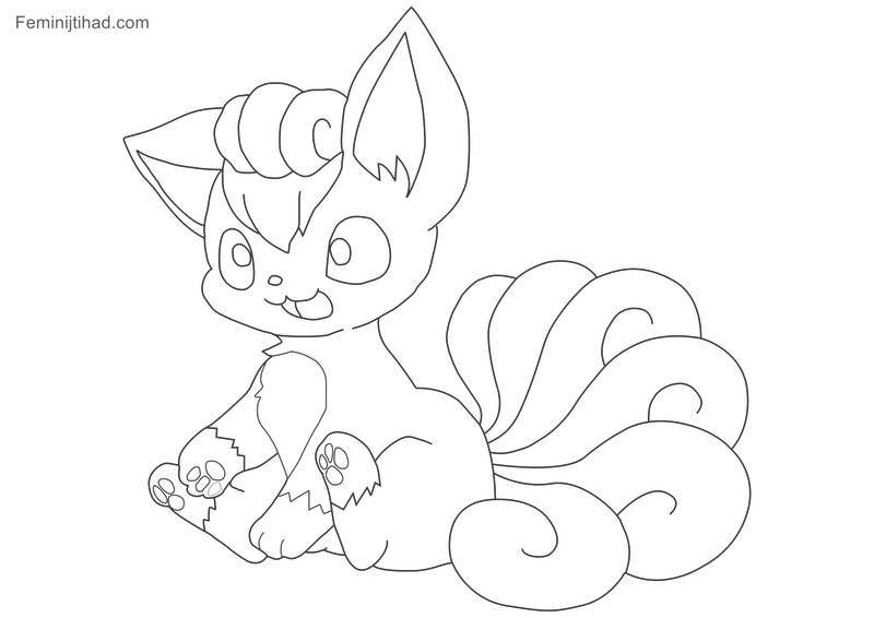 pokemon vulpix coloring pages printable