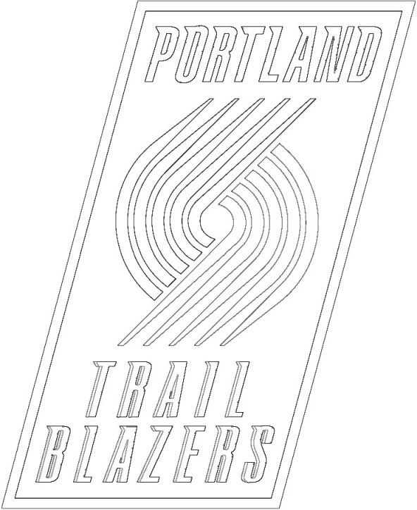 portland trail blazers logo coloring pages
