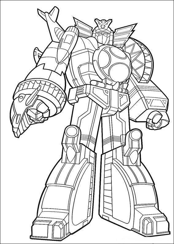 power rangers megazord coloring pages