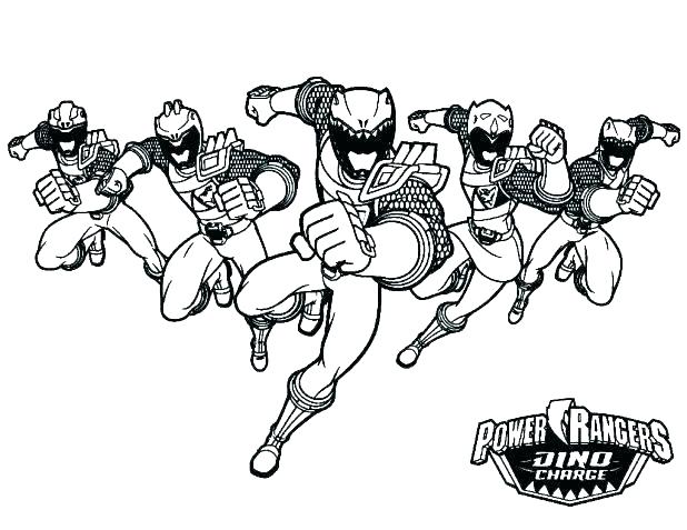 dino charge power rangers coloring pages