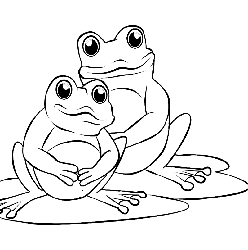 preschool frog coloring pages