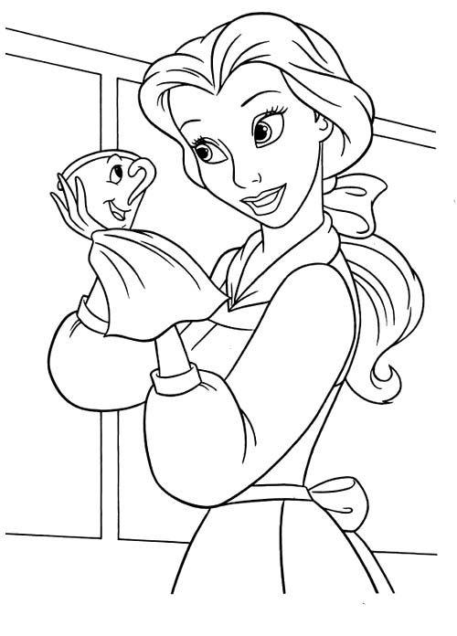 princess belle coloring pages printable