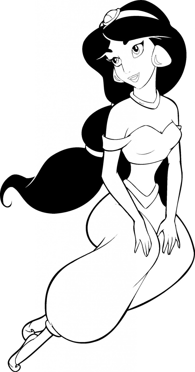 princess jasmine coloring pages
