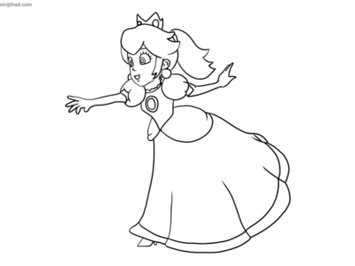 princess peach coloring pages
