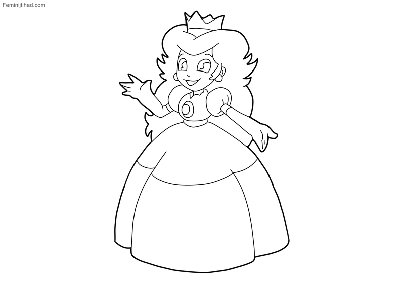princess peach coloring pages PRINTABLE