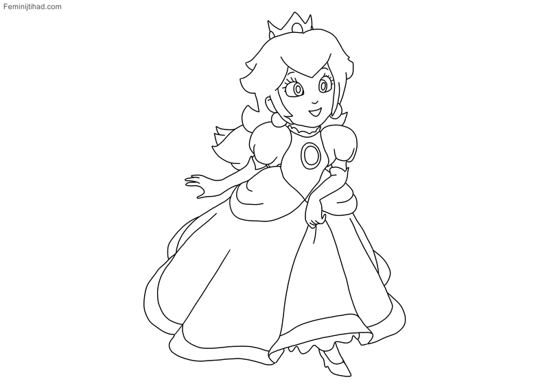 princess peach coloring pictures