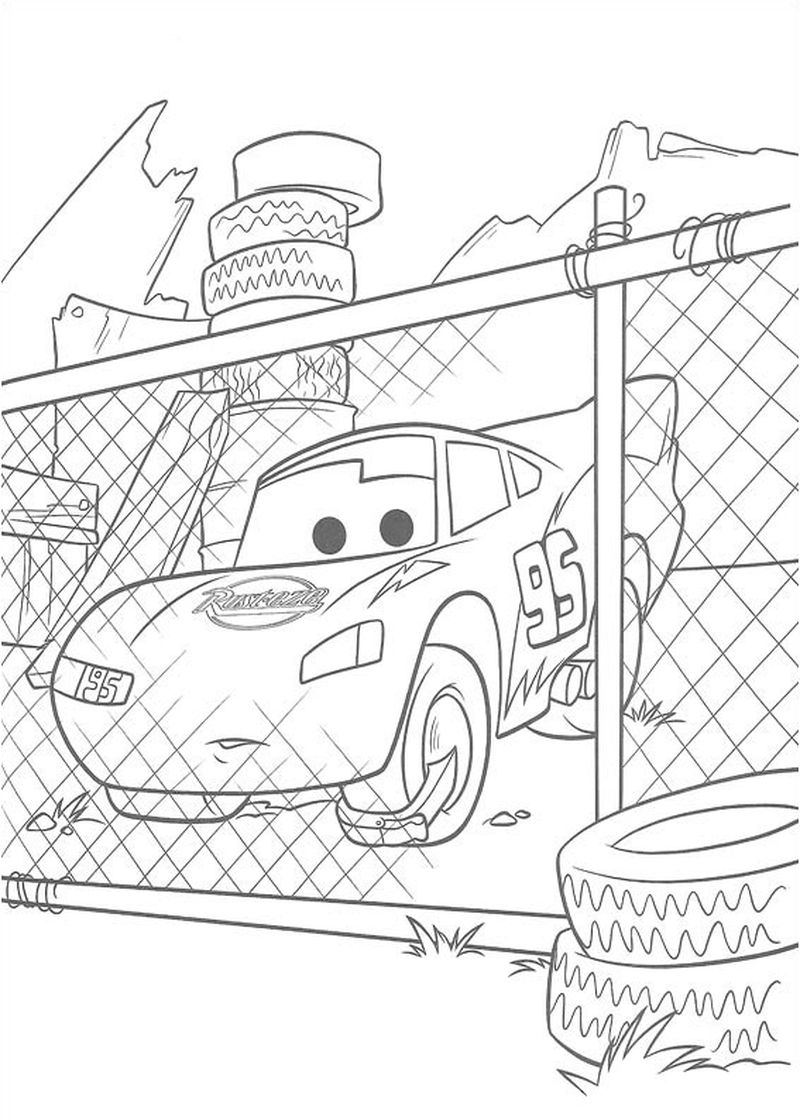 print lightning mcqueen coloring pages