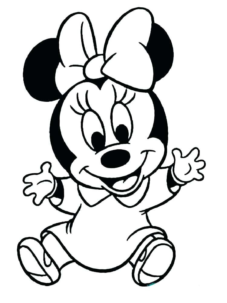 printable baby minnie mouse coloring pages