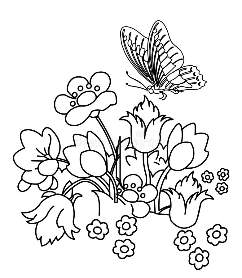 butterfly garden coloring pages