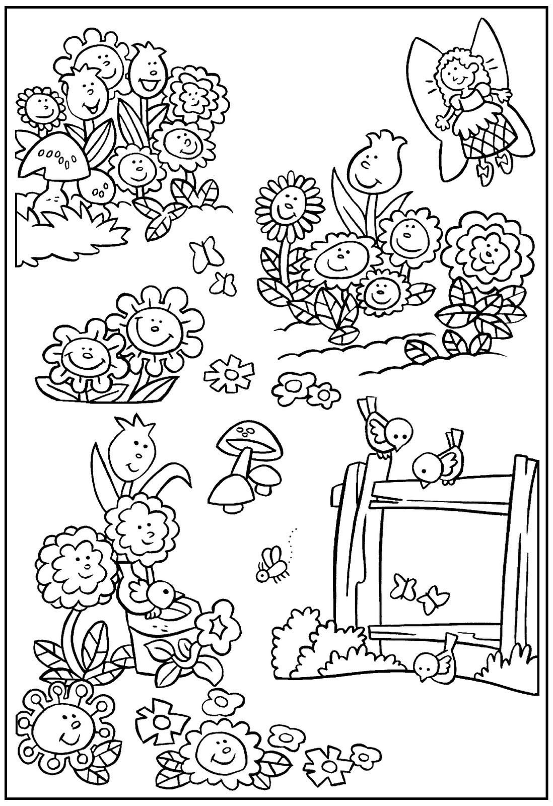 free garden coloring pages