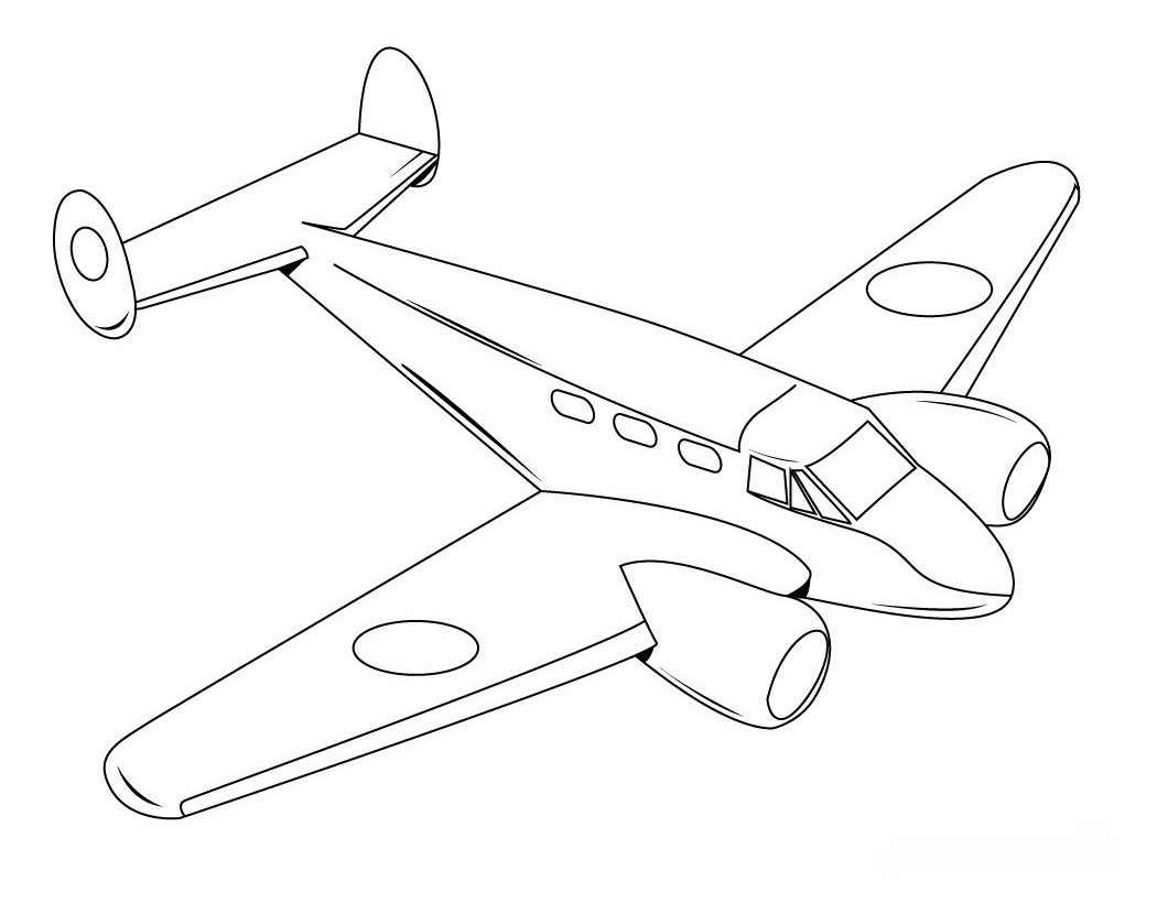 printable coloring pages airplane