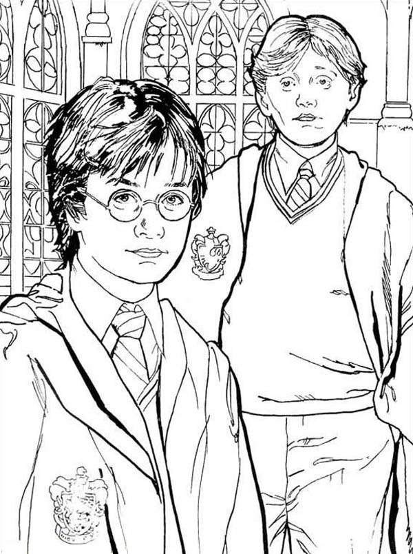 harry potter characters coloring pages