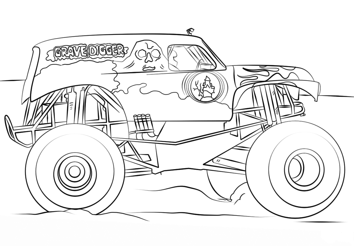 coloring pages monster jam
