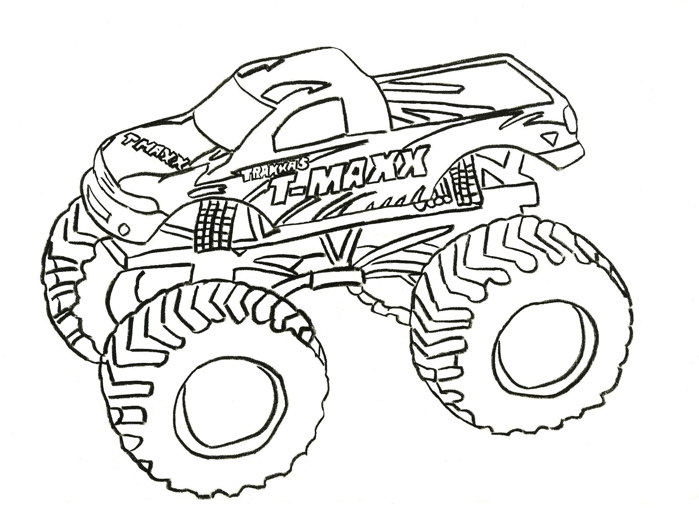 monster jam coloring pages printables