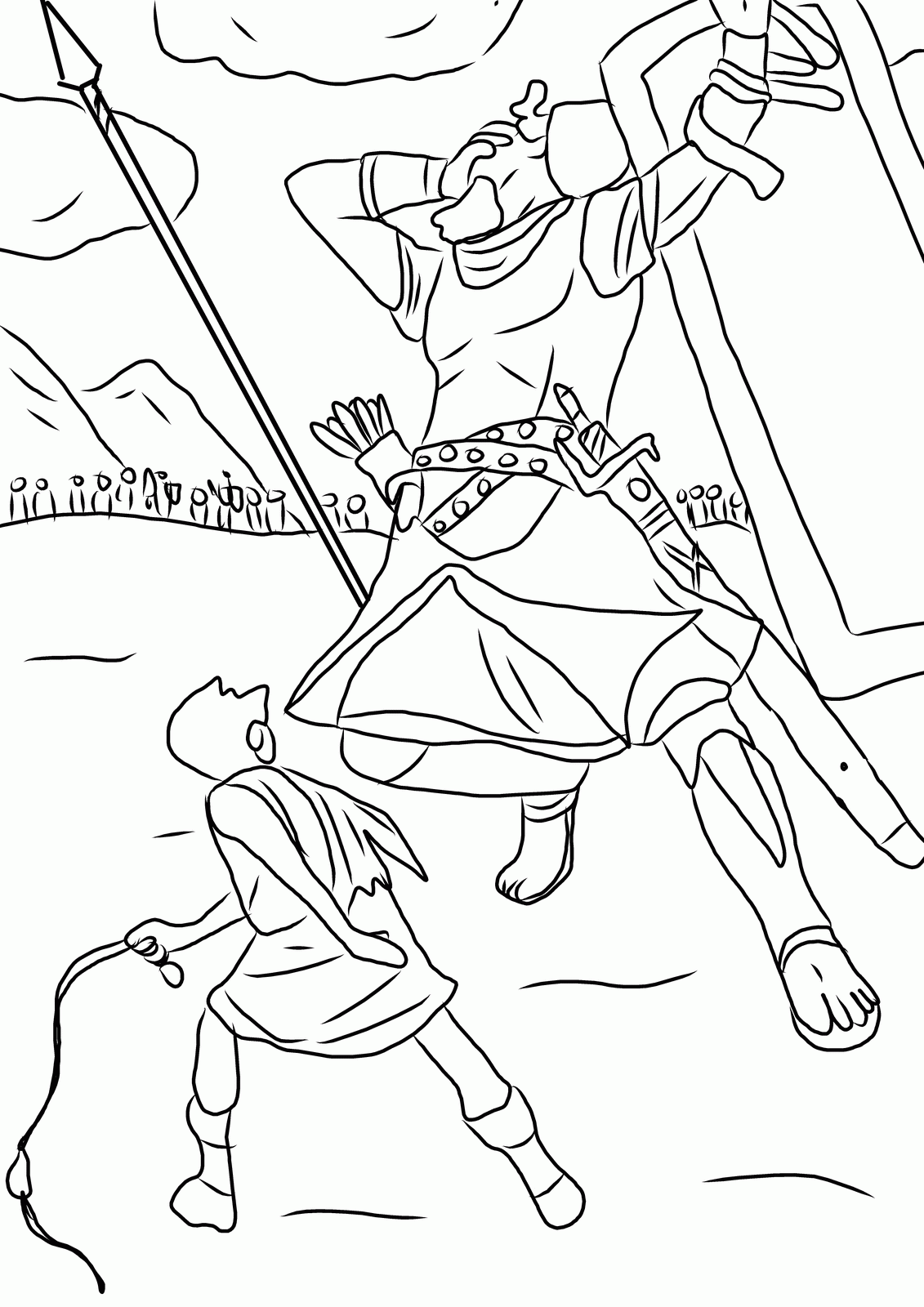 david and goliath 0 coloring pages