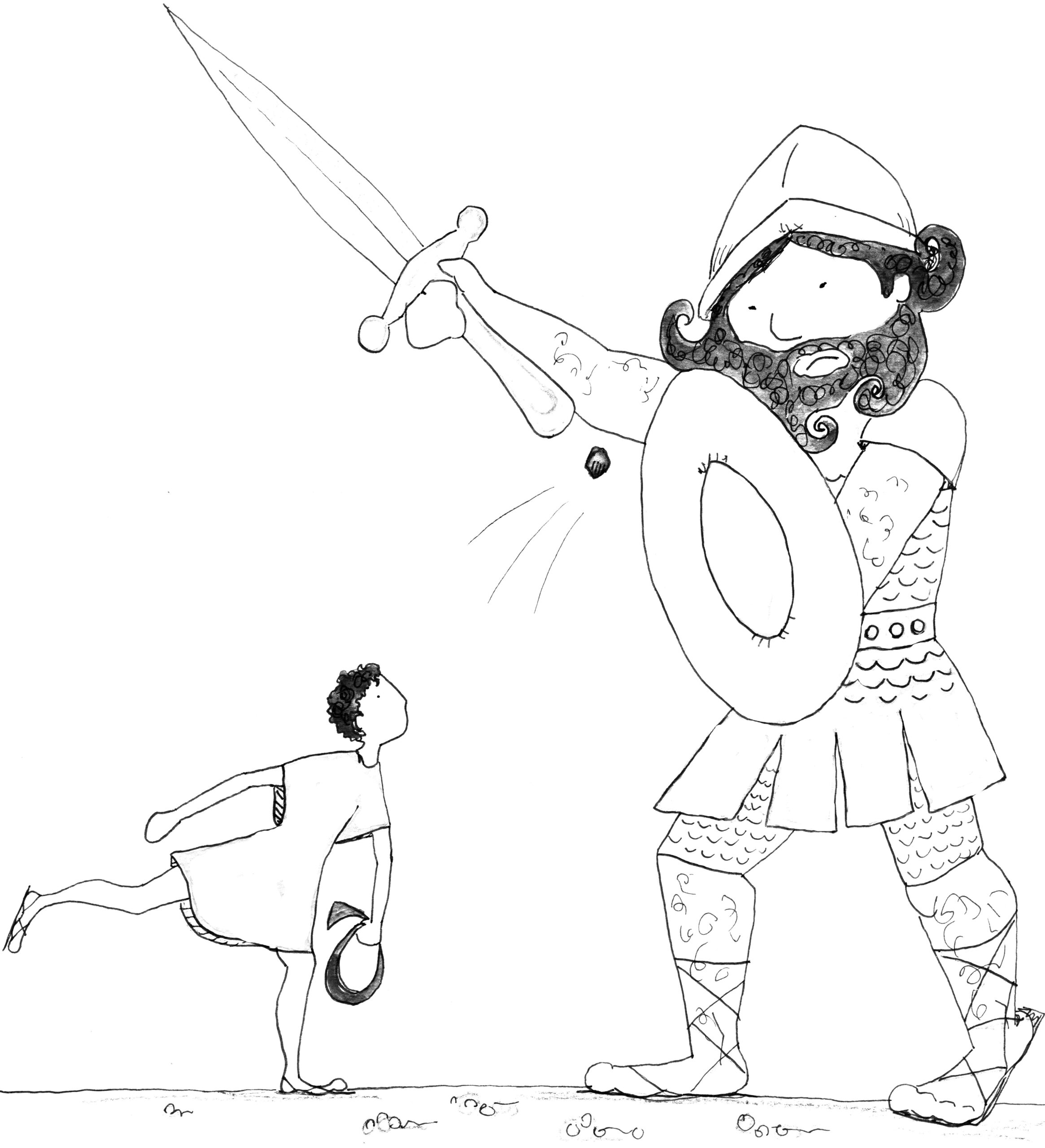 david and goliath bible coloring pages