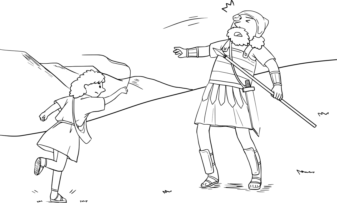 david and goliath coloring pages printables
