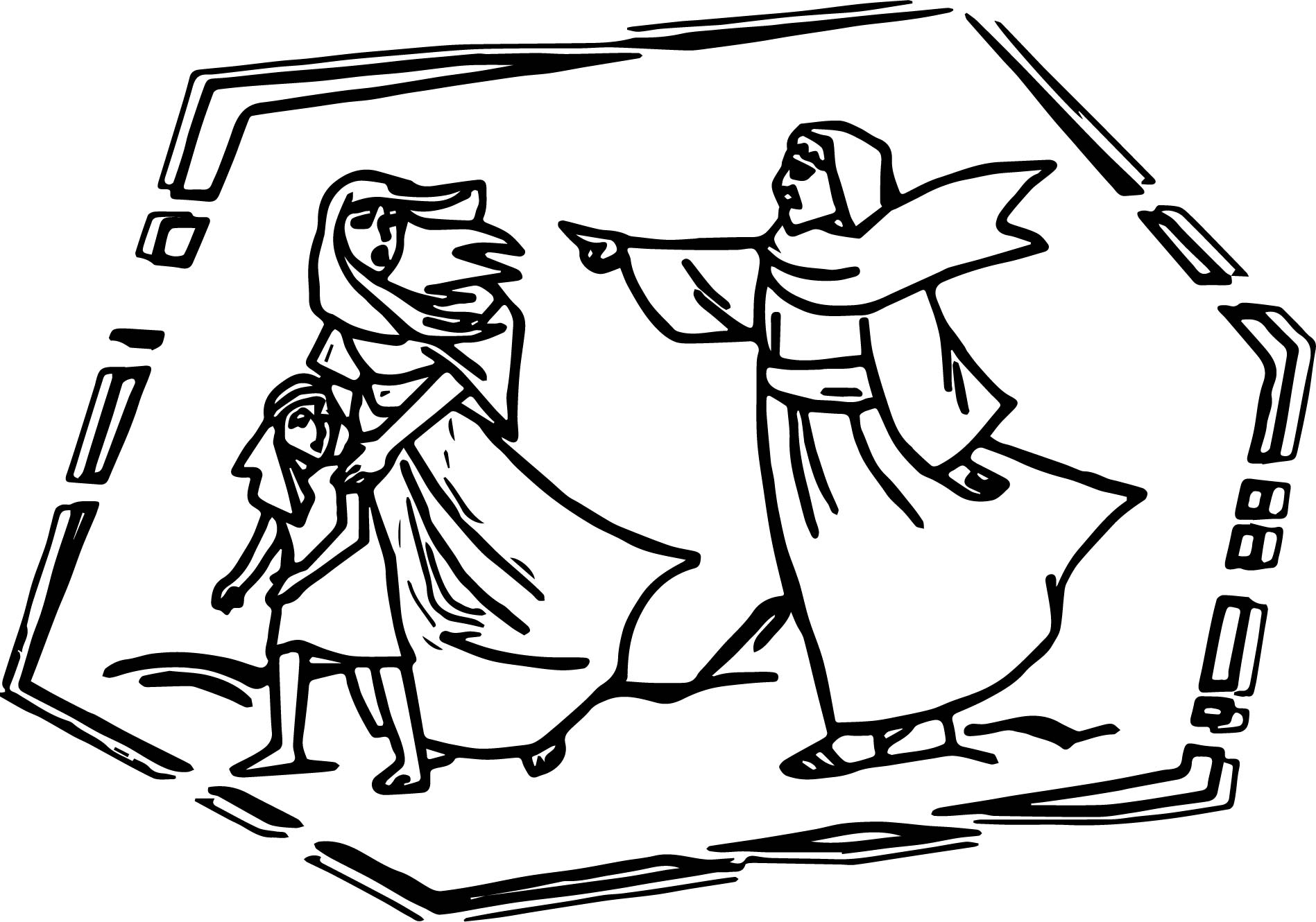 coloring pages jesus tempted in the desert