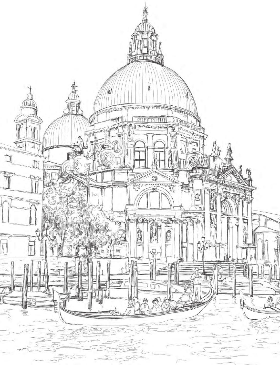 detailed landscape coloring pages for adults