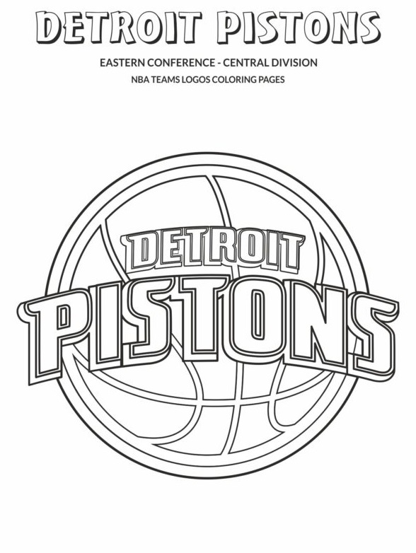 printable detroit pistons coloring pages