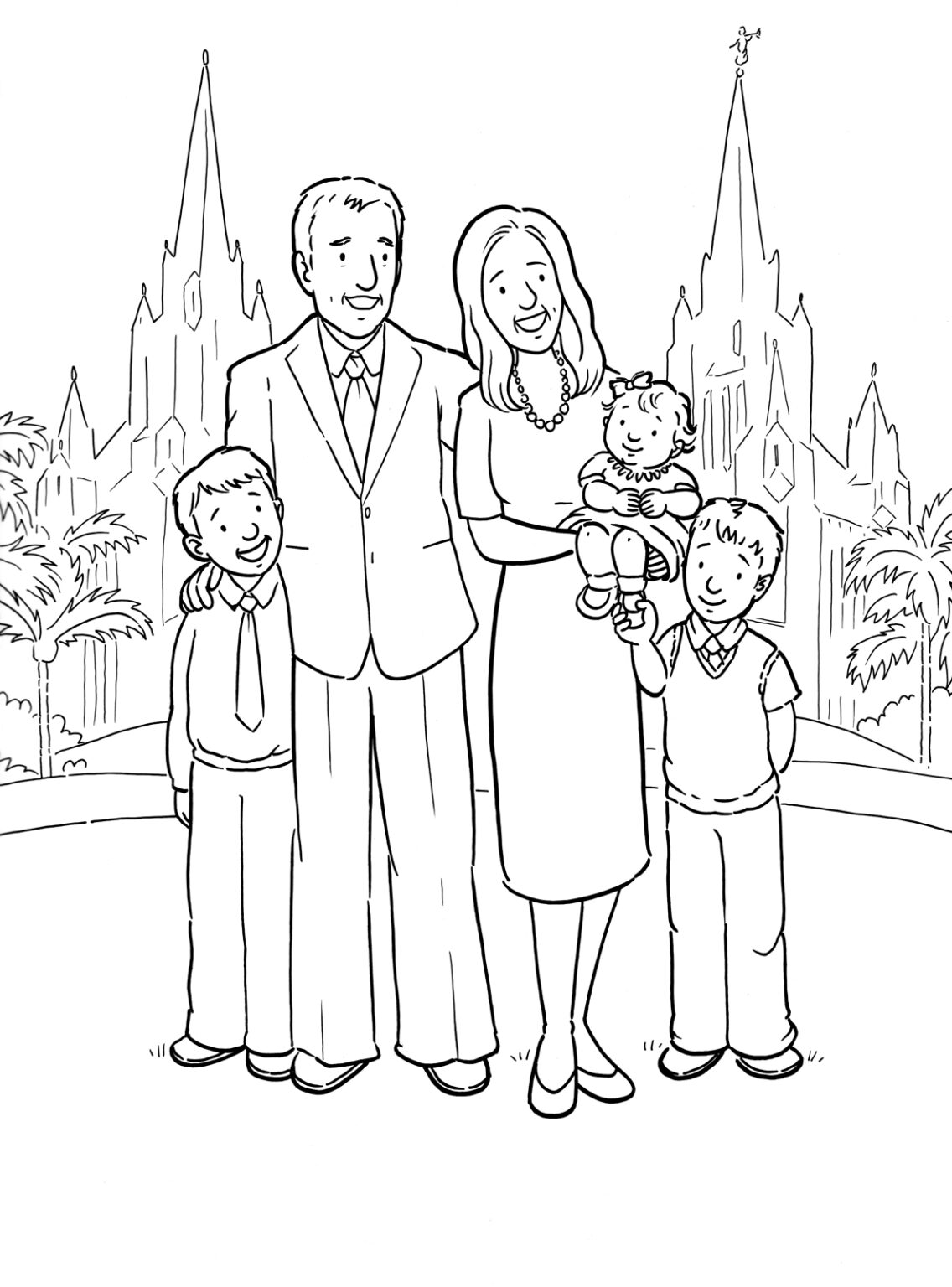 Printable Family Coloring Pages Pdf